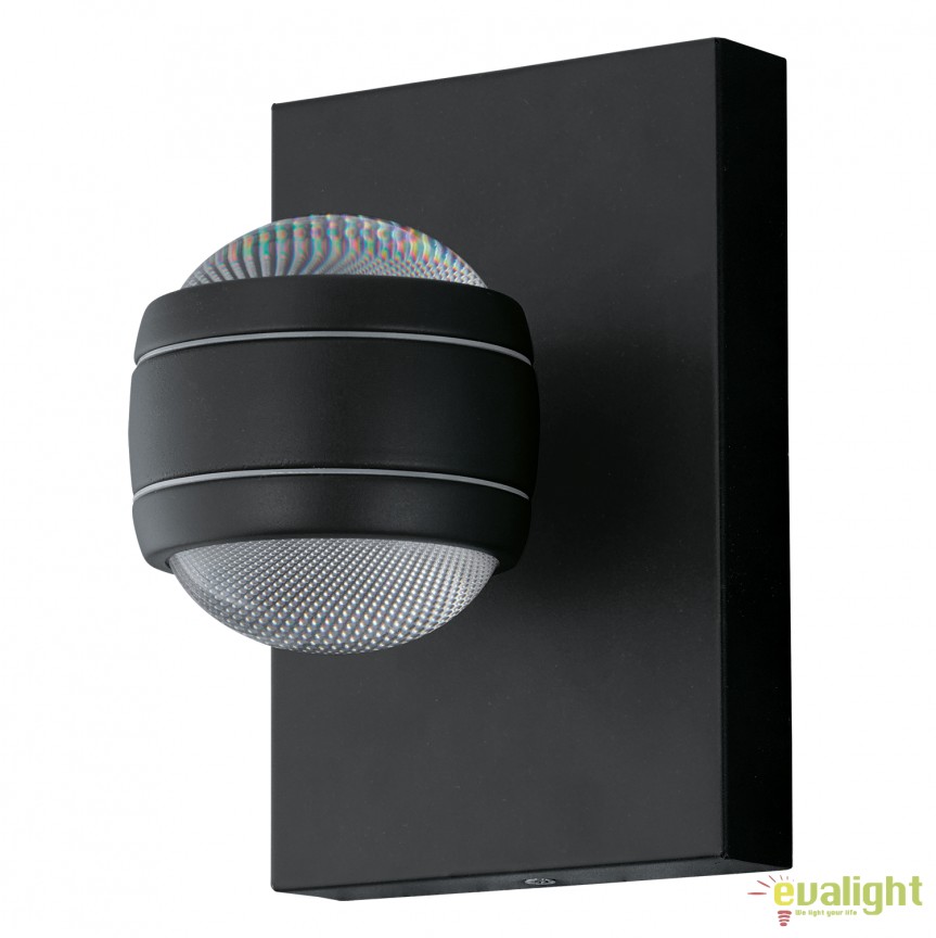 Aplica de perete exterior H-19,5cm, protectie IP44, LED SESIMBA negru 94848 EL, Candelabre si Lustre moderne elegante⭐ modele clasice de lux pentru living, bucatarie si dormitor.✅ DeSiGn actual Top 2020!❤️Promotii lampi❗ ➽ www.evalight.ro. Oferte corpuri de iluminat suspendate pt camere de interior (înalte), suspensii (lungi) de tip lustre si candelabre, pendule decorative stil modern, clasic, rustic, baroc, scandinav, retro sau vintage, aplicate pe perete sau de tavan, cu cristale, abajur din material textil, lemn, metal, sticla, bec Edison sau LED, ieftine de calitate deosebita la cel mai bun pret. a