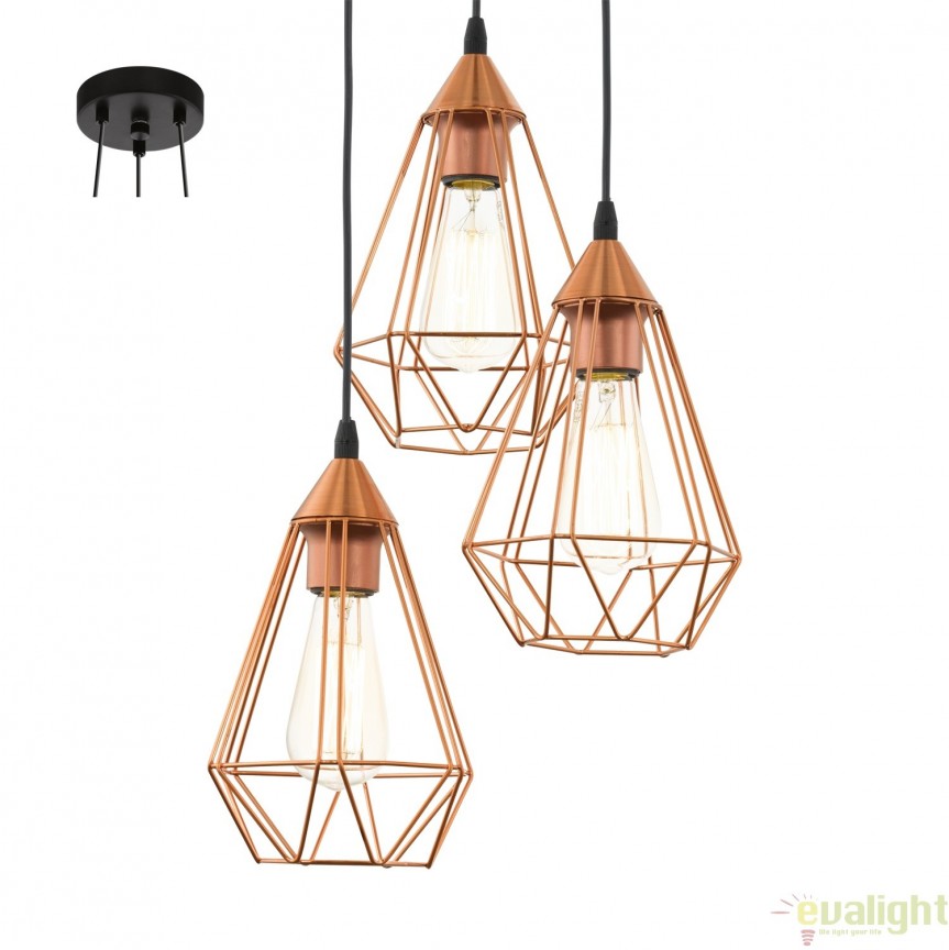 Lustra cu 3 pendule, design vintage TARBES 94196 EL, Promotii lustre, reduceri⭐ corpuri de iluminat, mobila si decoratiuni de interior si exterior.⭕Oferte Pret redus online ➽ www.evalight.ro❗ a