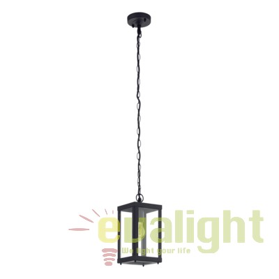 Pendul exterior clasic, protectie IP44, ALAMONTE 1 negru 94788 EL, Lustre, Pendule suspendate de exterior⭐ modele rustice clasice tip felinar pentru terasa casa foisoare.✅Design decorativ!❤️Promotii lampi❗ ➽www.evalight.ro. Alege oferte la corpuri de iluminat exterior de tip suspensii pt perete si tavan, modele ornamentale moderne si traditionale cu aspect retro sau vintage, industrial din metal si lemn cu becuri LED, ieftine si de lux, calitate deosebita la cel mai bun pret. a