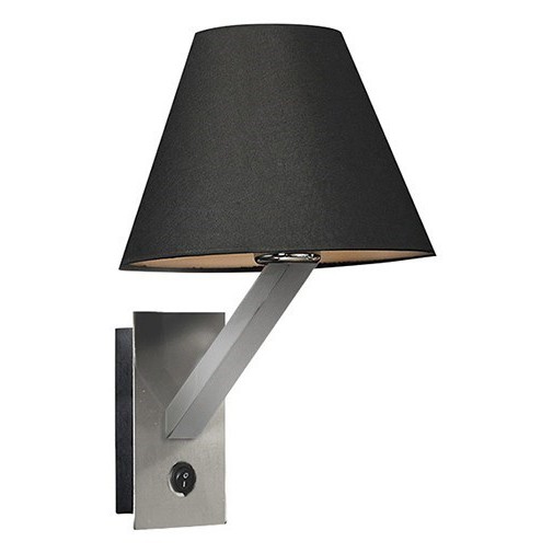 Aplica de perete moderna Orlando nickel satinat/ negru 5103W/BLNM MX, Promotii lustre, reduceri⭐ corpuri de iluminat, mobila si decoratiuni de interior si exterior.⭕Oferte Pret redus online ➽ www.evalight.ro❗ a