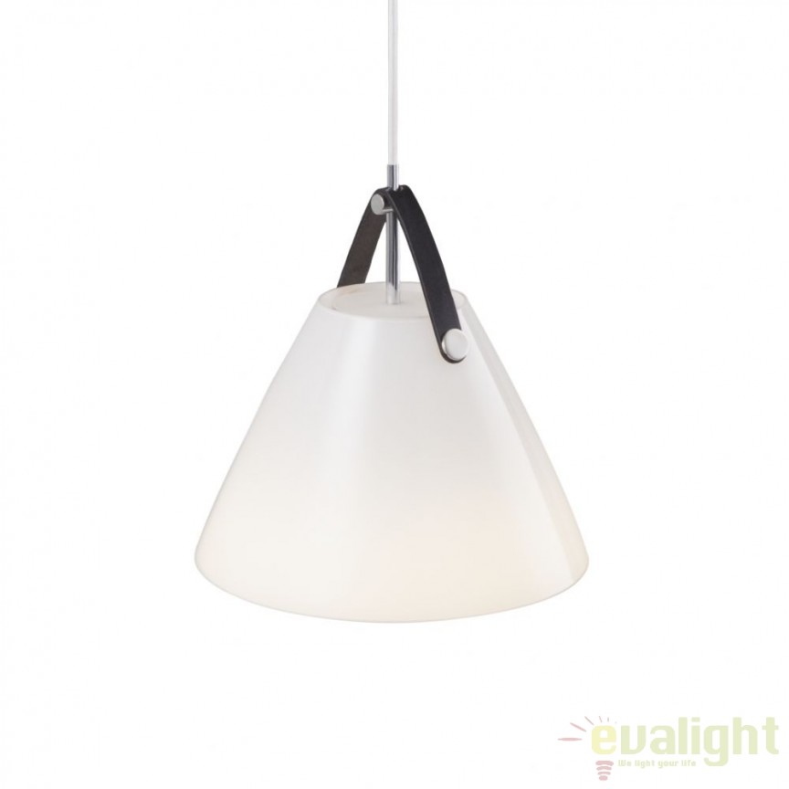 Lustra / Pendul design nordic Strap 27 alb opal 84313001 DFTP, Candelabre si Lustre moderne elegante⭐ modele clasice de lux pentru living, bucatarie si dormitor.✅ DeSiGn actual Top 2020!❤️Promotii lampi❗ ➽ www.evalight.ro. Oferte corpuri de iluminat suspendate pt camere de interior (înalte), suspensii (lungi) de tip lustre si candelabre, pendule decorative stil modern, clasic, rustic, baroc, scandinav, retro sau vintage, aplicate pe perete sau de tavan, cu cristale, abajur din material textil, lemn, metal, sticla, bec Edison sau LED, ieftine de calitate deosebita la cel mai bun pret. a