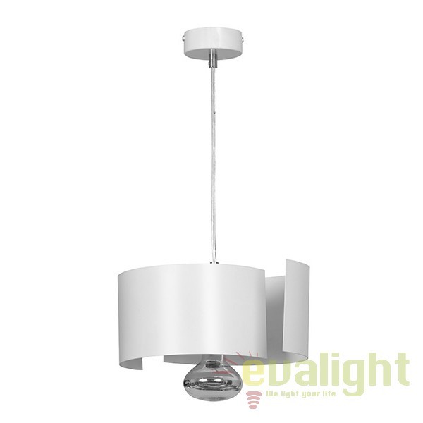 Lustra suspendata VIXON 1 WHITE 306/1 EMB, Candelabre si Lustre moderne elegante⭐ modele clasice de lux pentru living, bucatarie si dormitor.✅ DeSiGn actual Top 2020!❤️Promotii lampi❗ ➽ www.evalight.ro. Oferte corpuri de iluminat suspendate pt camere de interior (înalte), suspensii (lungi) de tip lustre si candelabre, pendule decorative stil modern, clasic, rustic, baroc, scandinav, retro sau vintage, aplicate pe perete sau de tavan, cu cristale, abajur din material textil, lemn, metal, sticla, bec Edison sau LED, ieftine de calitate deosebita la cel mai bun pret. a