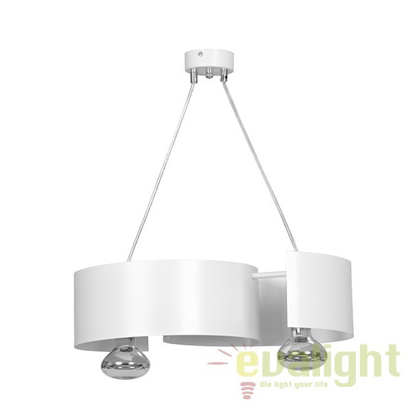 Lustra suspendata VIXON 2 WHITE 306/2 EMB, Candelabre si Lustre moderne elegante⭐ modele clasice de lux pentru living, bucatarie si dormitor.✅ DeSiGn actual Top 2020!❤️Promotii lampi❗ ➽ www.evalight.ro. Oferte corpuri de iluminat suspendate pt camere de interior (înalte), suspensii (lungi) de tip lustre si candelabre, pendule decorative stil modern, clasic, rustic, baroc, scandinav, retro sau vintage, aplicate pe perete sau de tavan, cu cristale, abajur din material textil, lemn, metal, sticla, bec Edison sau LED, ieftine de calitate deosebita la cel mai bun pret. a