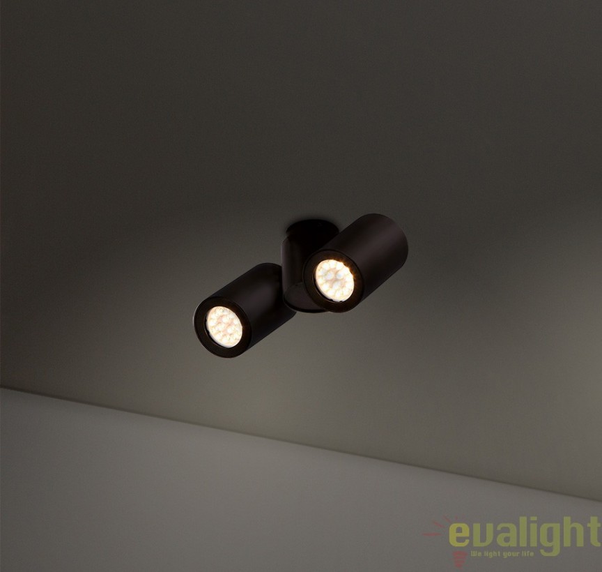 Plafoniera cu 2 spoturi GU10, negru, Barro II C0114 MX, Aplice aplicate perete sau tavan cu spoturi, LED⭐ modele moderne corpuri de iluminat tip spoturi pe bara.✅Design decorativ unic!❤️Promotii lampi❗ ➽ www.evalight.ro. Alege aplice de iluminat interior, lustre si plafoniere cu 2 spoturi cu lumina LED si directie reglabila, spot orientabil cu intrerupator, simple si ieftine de calitate la cel mai bun pret. a