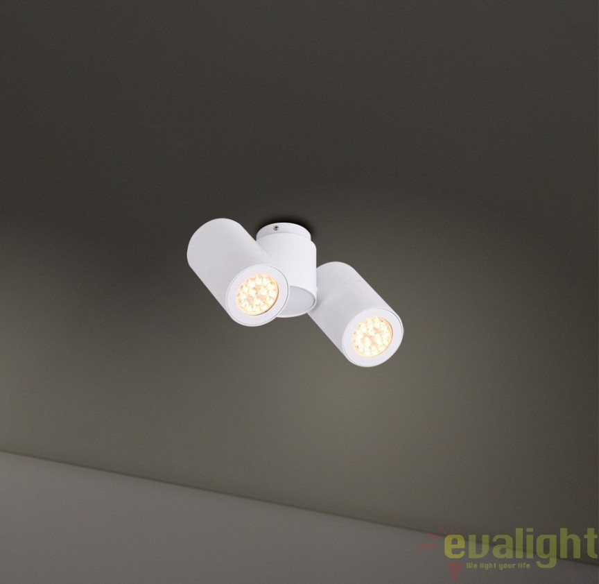 Plafoniera cu 2 spoturi GU10, alb, Barro II C0113 MX, Aplice aplicate perete sau tavan cu spoturi, LED⭐ modele moderne corpuri de iluminat tip spoturi pe bara.✅Design decorativ unic!❤️Promotii lampi❗ ➽ www.evalight.ro. Alege aplice de iluminat interior, lustre si plafoniere cu 2 spoturi cu lumina LED si directie reglabila, spot orientabil cu intrerupator, simple si ieftine de calitate la cel mai bun pret. a