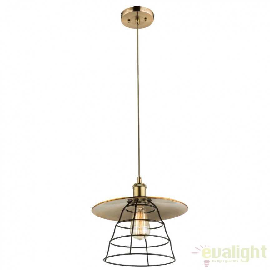 Pendul vintage design industrial style VIEJO diam. 30cm 15086H1 GL, Candelabre si Lustre moderne elegante⭐ modele clasice de lux pentru living, bucatarie si dormitor.✅ DeSiGn actual Top 2020!❤️Promotii lampi❗ ➽ www.evalight.ro. Oferte corpuri de iluminat suspendate pt camere de interior (înalte), suspensii (lungi) de tip lustre si candelabre, pendule decorative stil modern, clasic, rustic, baroc, scandinav, retro sau vintage, aplicate pe perete sau de tavan, cu cristale, abajur din material textil, lemn, metal, sticla, bec Edison sau LED, ieftine de calitate deosebita la cel mai bun pret. a