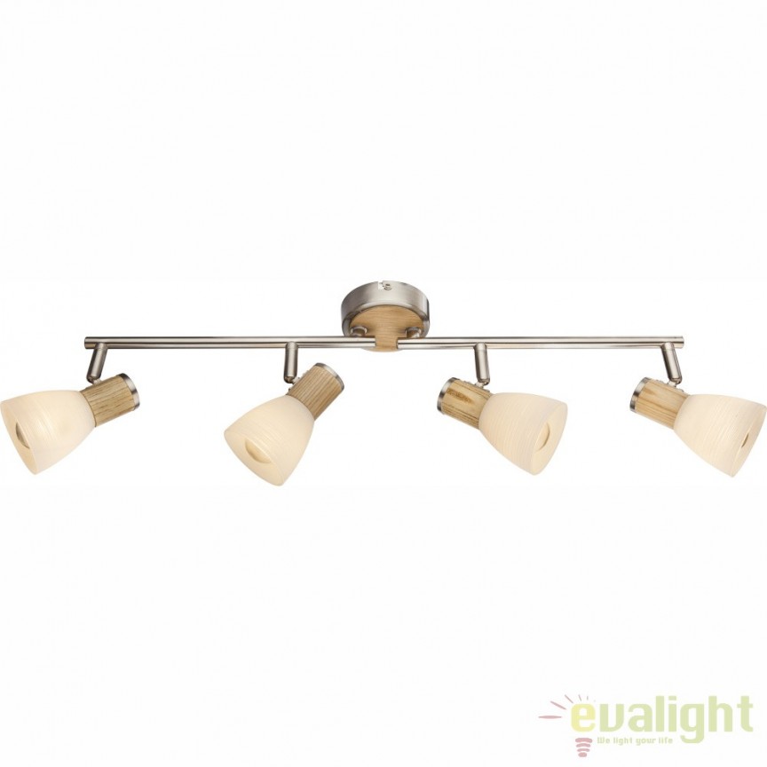 Lustra aplicata design modern 4 brate GYLFI 54352-4 GL, Plafoniere cu spoturi, LED⭐ modele moderne corpuri de iluminat tip spoturi aplicate pe tavan sau perete.✅Design decorativ unic!❤️Promotii lampi❗ ➽ www.evalight.ro. Alege lustre de iluminat interior tip plafoniere si aplice cu 4 spoturi pe bara cu lumina LED si directie reglabila pentru living, dormitor, bucatarie, baie, hol, camera copii, calitate de lux la cel mai bun pret. a