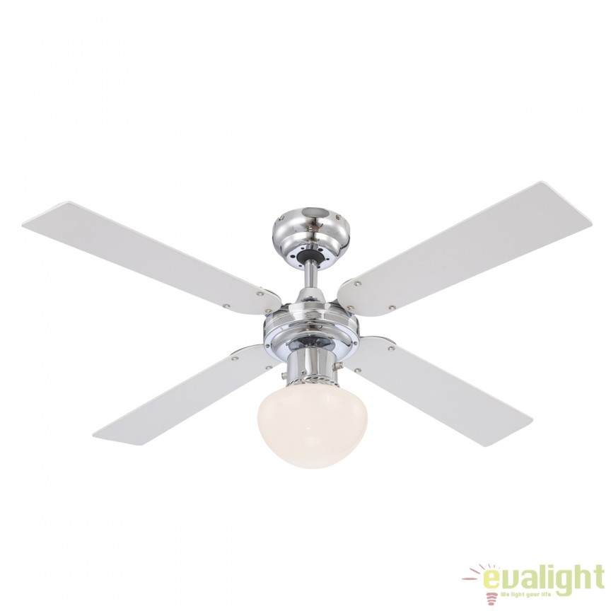 Lustra cu ventilator cu palete in 2 culori CHAMPION 0330 GL, Lustre cu ventilator, tavan⭐ ventilatoare moderne cu sisteme de iluminat LED si telecomanda.❤️Promotii lampi❗ ➽www.evalight.ro. Alege corpuri de iluminat cu ventilator profesionale, ieftine sau de lux, calitate premium la cel mai bun pret! a