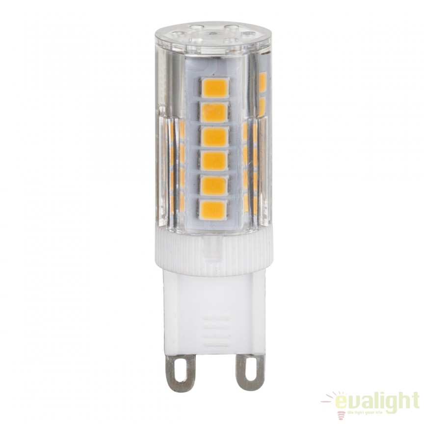 Bec LED G9 clar dimabil 3 Watt 280lm 3000K 10483 GL , Becuri G9 LED - Bec halogen soclu G9 - dulie bec G9⭐ modele becuri economice si halogen.✅Clasa eficienta energetica❗ ➽ www.evalight.ro. Alege temperatura de culoare potrivita a becurilor functie de tipul de iluminare: cu lumina calda, rece, naturala sau neutra. 
Becuri cu soclu (dulie) de tip G9 / G4 / halogen R7s cu LED dimabile cu lumina calda (3000K), lumina rece alba (6500K) si lumina neutra (4000K), lumina naturala, proiectoare si reflectoare cu spot-uri reglabile cu flux luminos directionabil, lumeni, bec LED ECO echivalent 35W / 50W / 100W / 120W / 150 (Watt) tensinea curentului electric este de 12V fata de 220V (Volti), durata mare de viata, becuri cu lumina puternica (luminozitate mare) ce consumă mai putina energie electrica, rezistente la caldura si la apa, cu garantie cel mai bun pret❗ a