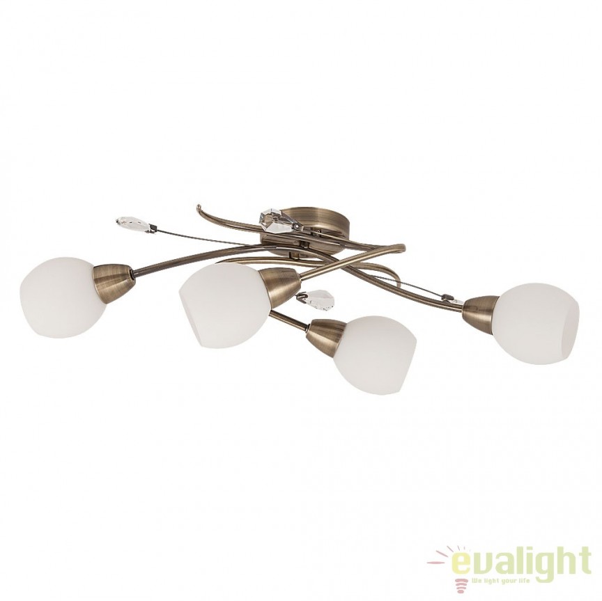 Plafoniera design modern finisaj bronz Emily 2619 RX, Candelabre si Lustre moderne elegante⭐ modele clasice de lux pentru living, bucatarie si dormitor.✅ DeSiGn actual Top 2020!❤️Promotii lampi❗ ➽ www.evalight.ro. Oferte corpuri de iluminat suspendate pt camere de interior (înalte), suspensii (lungi) de tip lustre si candelabre, pendule decorative stil modern, clasic, rustic, baroc, scandinav, retro sau vintage, aplicate pe perete sau de tavan, cu cristale, abajur din material textil, lemn, metal, sticla, bec Edison sau LED, ieftine de calitate deosebita la cel mai bun pret. a