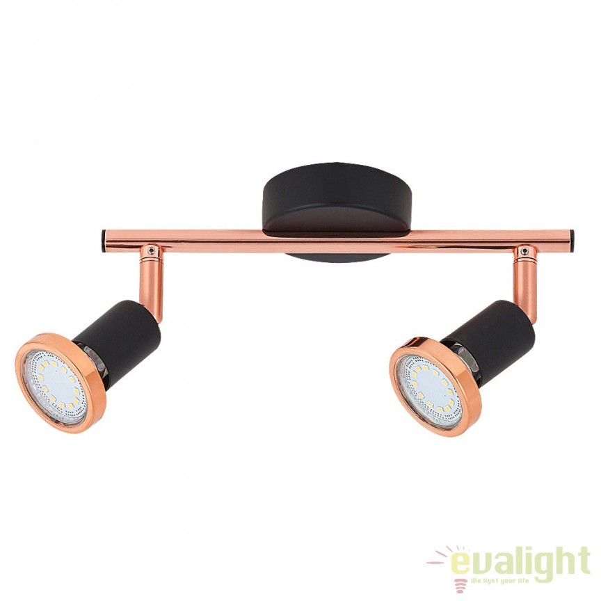 Lustra aplicata design modern 2 spoturi LED Valentine 6847 RX, Aplice aplicate perete sau tavan cu spoturi, LED⭐ modele moderne corpuri de iluminat tip spoturi pe bara.✅Design decorativ unic!❤️Promotii lampi❗ ➽ www.evalight.ro. Alege aplice de iluminat interior, lustre si plafoniere cu 2 spoturi cu lumina LED si directie reglabila, spot orientabil cu intrerupator, simple si ieftine de calitate la cel mai bun pret. a