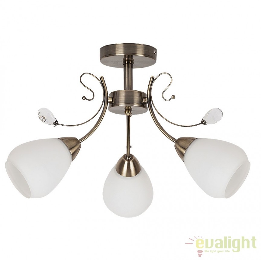 Lustra aplicata design modern finisaj bronz 3 brate Susan 7043 RX, Candelabre si Lustre moderne elegante⭐ modele clasice de lux pentru living, bucatarie si dormitor.✅ DeSiGn actual Top 2020!❤️Promotii lampi❗ ➽ www.evalight.ro. Oferte corpuri de iluminat suspendate pt camere de interior (înalte), suspensii (lungi) de tip lustre si candelabre, pendule decorative stil modern, clasic, rustic, baroc, scandinav, retro sau vintage, aplicate pe perete sau de tavan, cu cristale, abajur din material textil, lemn, metal, sticla, bec Edison sau LED, ieftine de calitate deosebita la cel mai bun pret. a