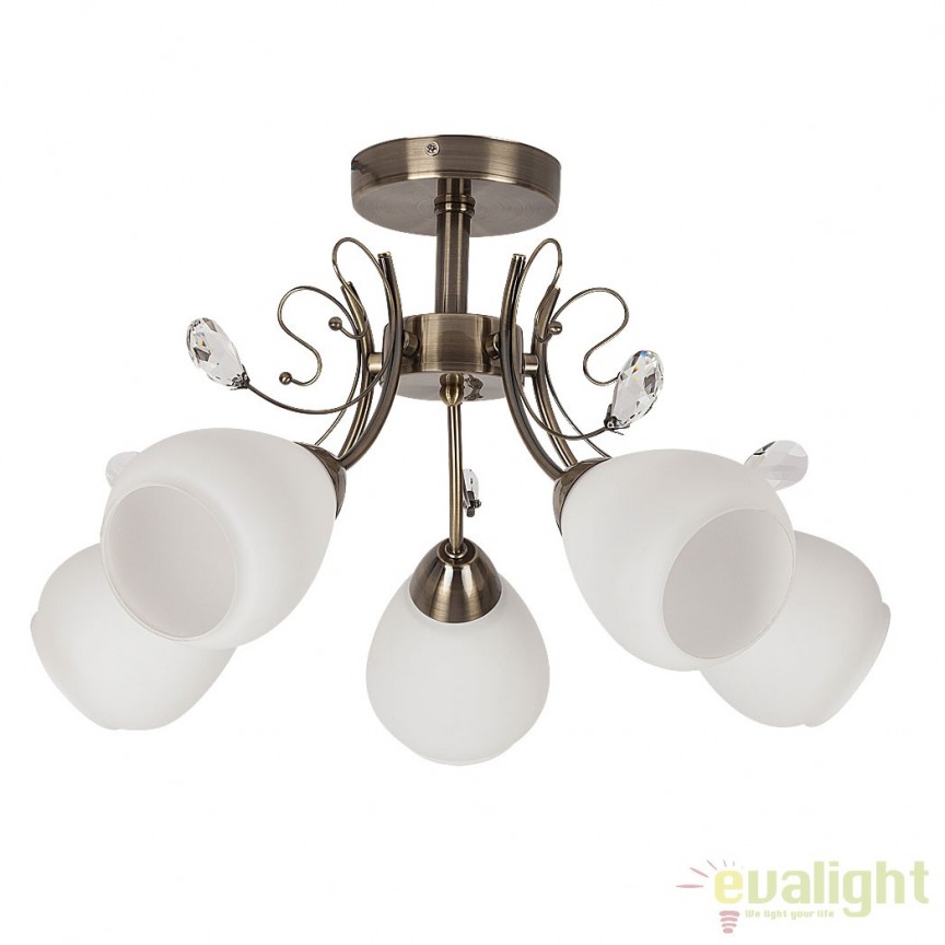 Lustra aplicata design modern finisaj bronz 5 brate Susan 7045 RX, Candelabre si Lustre moderne elegante⭐ modele clasice de lux pentru living, bucatarie si dormitor.✅ DeSiGn actual Top 2020!❤️Promotii lampi❗ ➽ www.evalight.ro. Oferte corpuri de iluminat suspendate pt camere de interior (înalte), suspensii (lungi) de tip lustre si candelabre, pendule decorative stil modern, clasic, rustic, baroc, scandinav, retro sau vintage, aplicate pe perete sau de tavan, cu cristale, abajur din material textil, lemn, metal, sticla, bec Edison sau LED, ieftine de calitate deosebita la cel mai bun pret. a