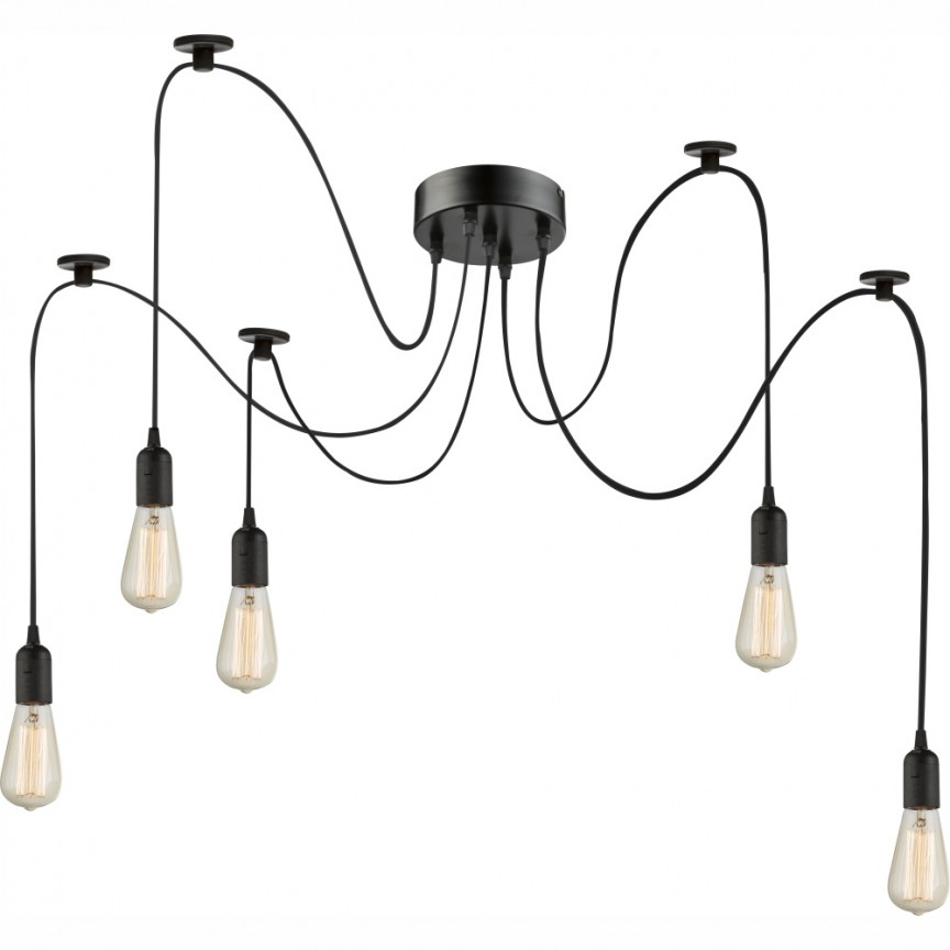 Lustra design Retro cu 5 pendule, MARACANA A110-5 GL, Corpuri de iluminat interior, moderne⭐ modele lustre interior pentru living, dormitor, bucatarie, baie.✅DeSiGn decorativ de lux!❤️Promotii lampi❗ ➽www.evalight.ro. Alege Corpuri de iluminat interior elegante in stil modern, suspendate sau aplicate de tavan si perete, ieftine de calitate deosebita la cel mai bun pret.
 a