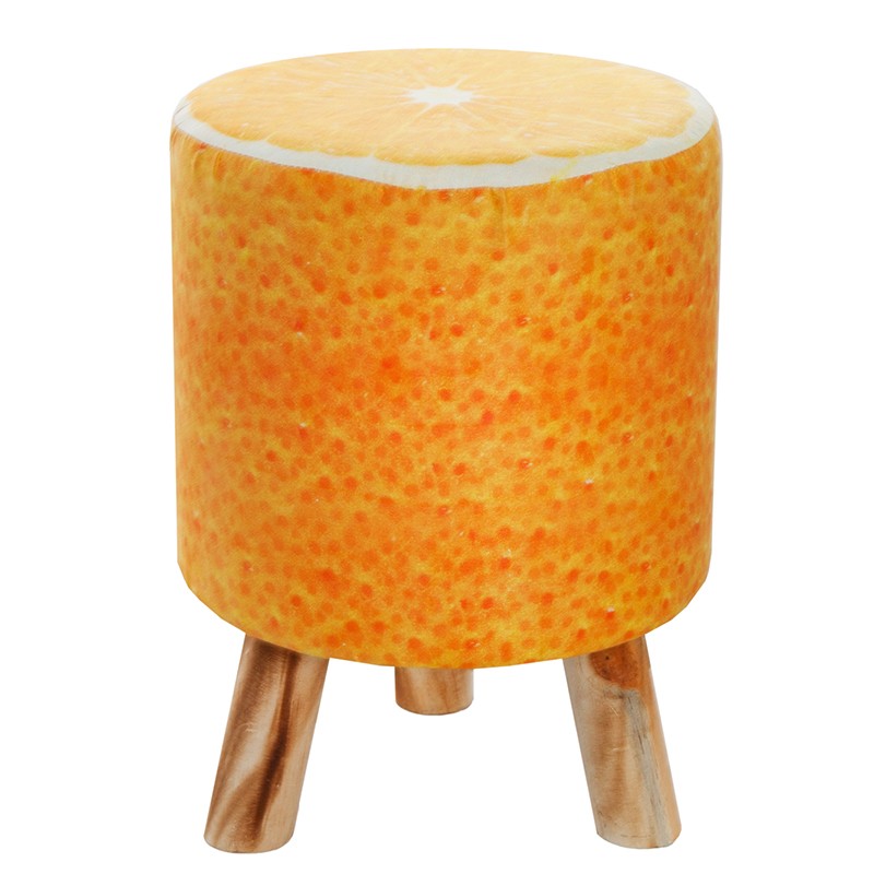 Taburet design portocala Fruits 45cm A-36952 VC, Outlet ➜ Discount⭐ Oferte ✅Corpuri de iluminat ✅Lustre ✅Mobila ✅Decoratiuni de interior si exterior.⭕Pret redus online➜Lichidari de stoc❗ Magazin ➽ www.evalight.ro. a