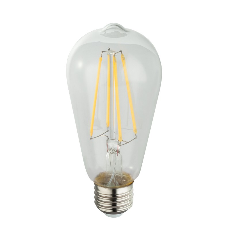 Bec E27 LED clear 6W, 580Lm, 3000K 11399 GL, Becuri LED E27 - Bec soclu E27 - dulie bec E27⭐ modele becuri economice LED si clasice cu filament Edison style, decorative vintage.✅Clasa eficienta energetica❗ ➽ www.evalight.ro. Alege temperatura de culoare potrivita a becurilor functie de tipul de iluminare: cu lumina calda, rece, naturala sau neutra. 
Becuri cu soclu (dulie) de tip E27, surse de iluminat inteligente: cu senzor de miscare (telecomanda), (solare) cu consum redus de energie, surse incandescente cu dulie si soclu normale (ceramica, sticla, plastic, aluminiu), LED dimabile cu lumina calda (3000K), lumina rece alba (6500K) si lumina neutra (4000K), lumina naturala, flux luminos cu lumeni, bec LED echivalent 40W / 60W / 100W  tensinea curentului electric este de 12V fata de 220V (Volti) si durata mare de viata, becuri cu lumina puternica stralucitoare, colorate si multicolore, cu forma de lumanare, glob mare sau mic, rezistente la caldura si la apa, ce se aprinde instant la trecerea curentului electric, cu garantie cel mai bun pret❗ a