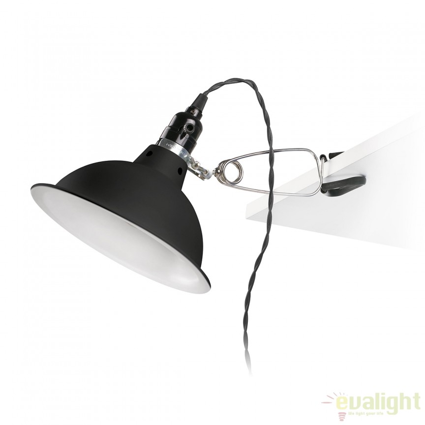 Lampa cu clips design Industrial Style PEPPER negru 64169 , Aplice de perete minimaliste, LED⭐ modele moderne potrivite pentru dormitor, living, baie, hol, bucatarie.✅DeSiGn decorativ unic!❤️Promotii lampi❗ ➽www.evalight.ro. Alege corpuri de iluminat interior tip lustra in stil minimalist, (plafoniera) spoturi aplicate pe perete sau tavan (plafon) pt camere casa, cu lumina ambientala, din (sticla,lemn,inox, crom), cu intrerupator, ieftine si simple, calitate deosebita la cel mai bun pret. a