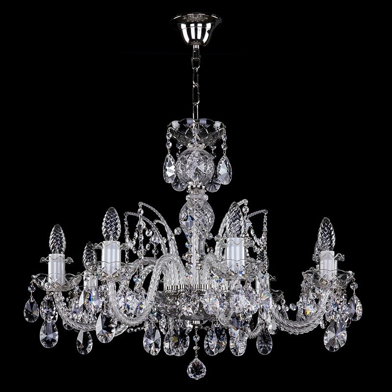 Candelabru 8 brate Cristal Bohemia Exclusive ALMA VIII., Lustre Cristal Bohemia⭐ modele deosebite de candelabre din cristal Bohemia autentic din Cehia.✅Design Baroc de lux Premium Top❗ ➽ www.evalight.ro. a