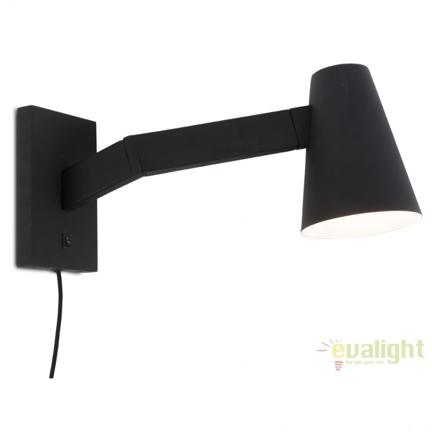 Aplica din metal cu brat articulat Biarritz negru BIARRITZ/W/B, Candelabre si Lustre moderne elegante⭐ modele clasice de lux pentru living, bucatarie si dormitor.✅ DeSiGn actual Top 2020!❤️Promotii lampi❗ ➽ www.evalight.ro. Oferte corpuri de iluminat suspendate pt camere de interior (înalte), suspensii (lungi) de tip lustre si candelabre, pendule decorative stil modern, clasic, rustic, baroc, scandinav, retro sau vintage, aplicate pe perete sau de tavan, cu cristale, abajur din material textil, lemn, metal, sticla, bec Edison sau LED, ieftine de calitate deosebita la cel mai bun pret. a