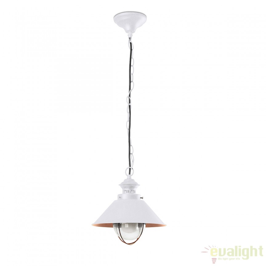 Pendul de terasa exterior NAUTICA alb/cupru IP33 71106, Lustre, Pendule suspendate de exterior⭐ modele rustice clasice tip felinar pentru terasa casa foisoare.✅Design decorativ!❤️Promotii lampi❗ ➽www.evalight.ro. Alege oferte la corpuri de iluminat exterior de tip suspensii pt perete si tavan, modele ornamentale moderne si traditionale cu aspect retro sau vintage, industrial din metal si lemn cu becuri LED, ieftine si de lux, calitate deosebita la cel mai bun pret. a