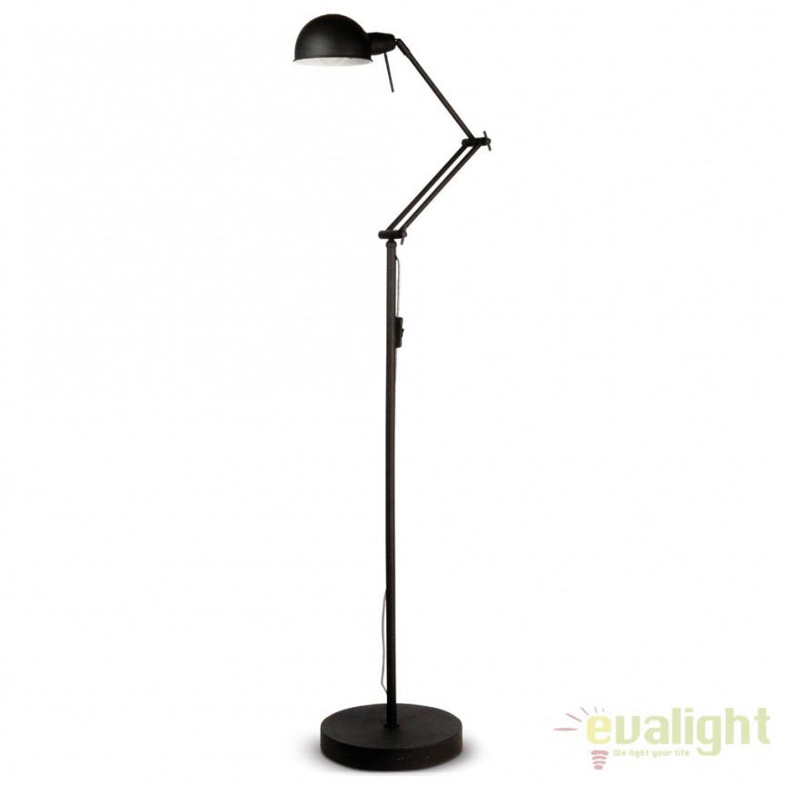 Lampadar modern metalic cu brat articulat GLASGOW negru GLASGOW/F/B, Lampadare moderne de podea⭐ modele elegante pentru iluminat camera living dormitor.✅DeSiGn decorativ de lux unic!❤️Promotii lampi❗ ➽www.evalight.ro. Alege corpuri de iluminat de podea pt interior cu reader LED, ieftine de calitate deosebita la cel mai bun pret. a