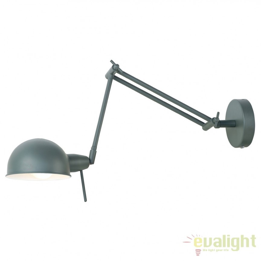 Aplica moderna, metalica cu brat articulat GLASGOW gri GLASGOW/W/GG, Candelabre si Lustre moderne elegante⭐ modele clasice de lux pentru living, bucatarie si dormitor.✅ DeSiGn actual Top 2020!❤️Promotii lampi❗ ➽ www.evalight.ro. Oferte corpuri de iluminat suspendate pt camere de interior (înalte), suspensii (lungi) de tip lustre si candelabre, pendule decorative stil modern, clasic, rustic, baroc, scandinav, retro sau vintage, aplicate pe perete sau de tavan, cu cristale, abajur din material textil, lemn, metal, sticla, bec Edison sau LED, ieftine de calitate deosebita la cel mai bun pret. a