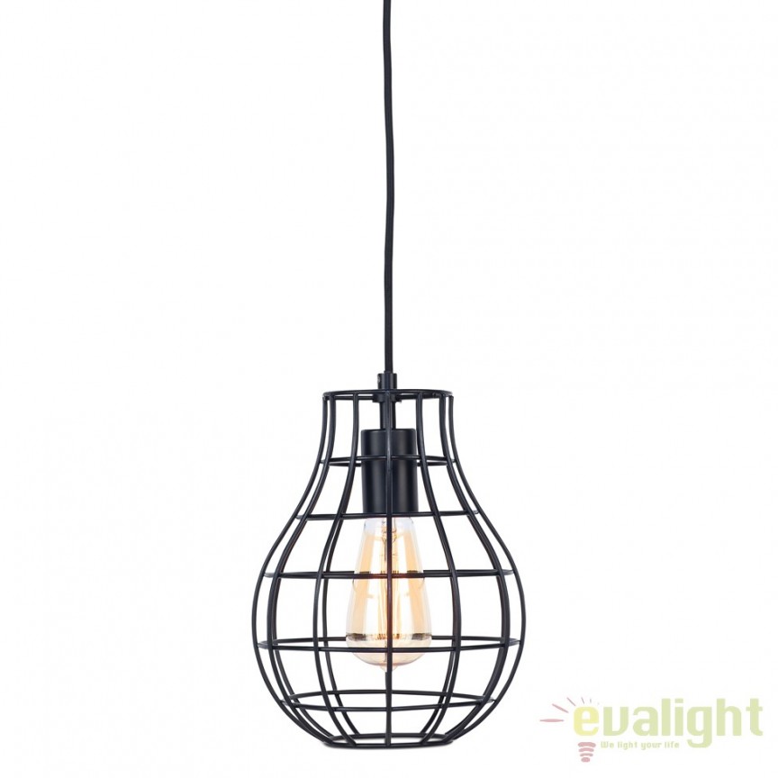 Pendul/ Lustra moderna din metal PITTSBURGH negru PITTSBURGH/H/B, Promotii lustre, reduceri⭐ corpuri de iluminat, mobila si decoratiuni de interior si exterior.⭕Oferte Pret redus online ➽ www.evalight.ro❗ a