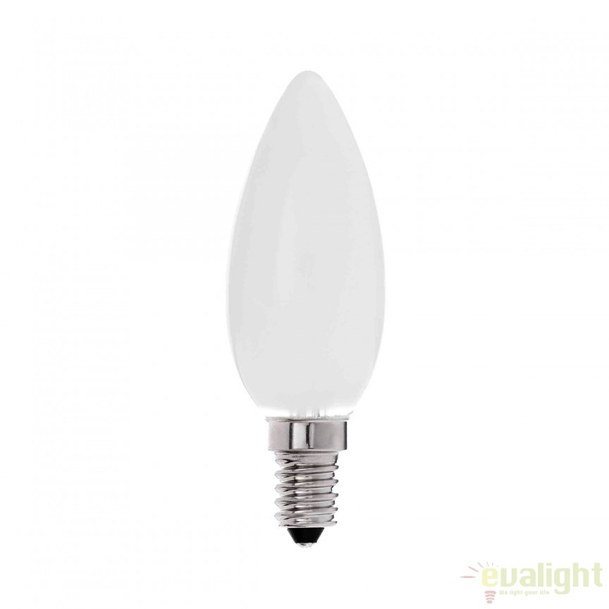 Bec E14 LED C35 MATT 4W 2700K 17460, Becuri, LED⭐ modele becuri economice si puternice cu halogen, decorative vintage si clasice cu filament Edison style.✅Clasa eficienta energetica!❤️Promotii bec-uri❗ ➽ www.evalight.ro. Alege temperatura de culoare potrivita a becurilor functie de tipul de iluminat interior sau exterior: cu lumina calda, rece, naturala sau neutra. a