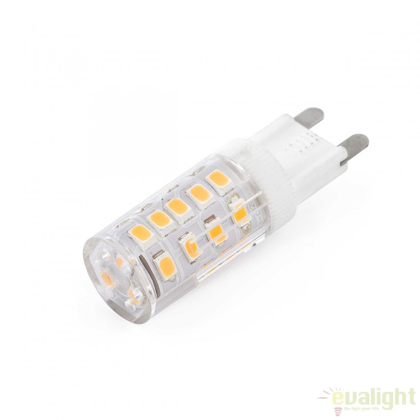 BEC LED G9 dimabil 3,5W 2700K 17468 , Becuri G9 LED - Bec halogen soclu G9 - dulie bec G9⭐ modele becuri economice si halogen.✅Clasa eficienta energetica❗ ➽ www.evalight.ro. Alege temperatura de culoare potrivita a becurilor functie de tipul de iluminare: cu lumina calda, rece, naturala sau neutra. 
Becuri cu soclu (dulie) de tip G9 / G4 / halogen R7s cu LED dimabile cu lumina calda (3000K), lumina rece alba (6500K) si lumina neutra (4000K), lumina naturala, proiectoare si reflectoare cu spot-uri reglabile cu flux luminos directionabil, lumeni, bec LED ECO echivalent 35W / 50W / 100W / 120W / 150 (Watt) tensinea curentului electric este de 12V fata de 220V (Volti), durata mare de viata, becuri cu lumina puternica (luminozitate mare) ce consumă mai putina energie electrica, rezistente la caldura si la apa, cu garantie cel mai bun pret❗ a