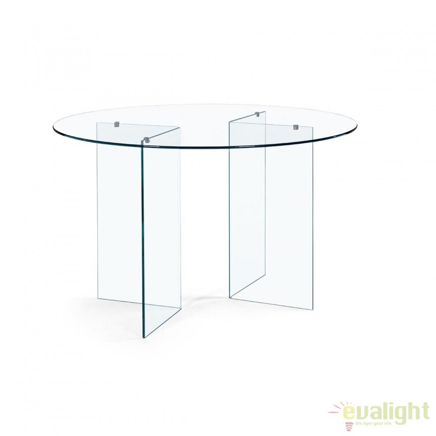 level humor G Masa dining rotunda design modern din sticla IRIDE 5732116 BZ - Corpuri de  iluminat, lustre, aplice
