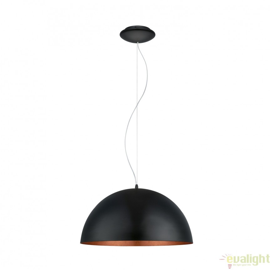 Pendul, Lustra suspendata finisaj negru/cupru, diametru 53cm, GAETANO 1 94938 EL, Promotii lustre, reduceri⭐ corpuri de iluminat, mobila si decoratiuni de interior si exterior.⭕Oferte Pret redus online ➽ www.evalight.ro❗ a