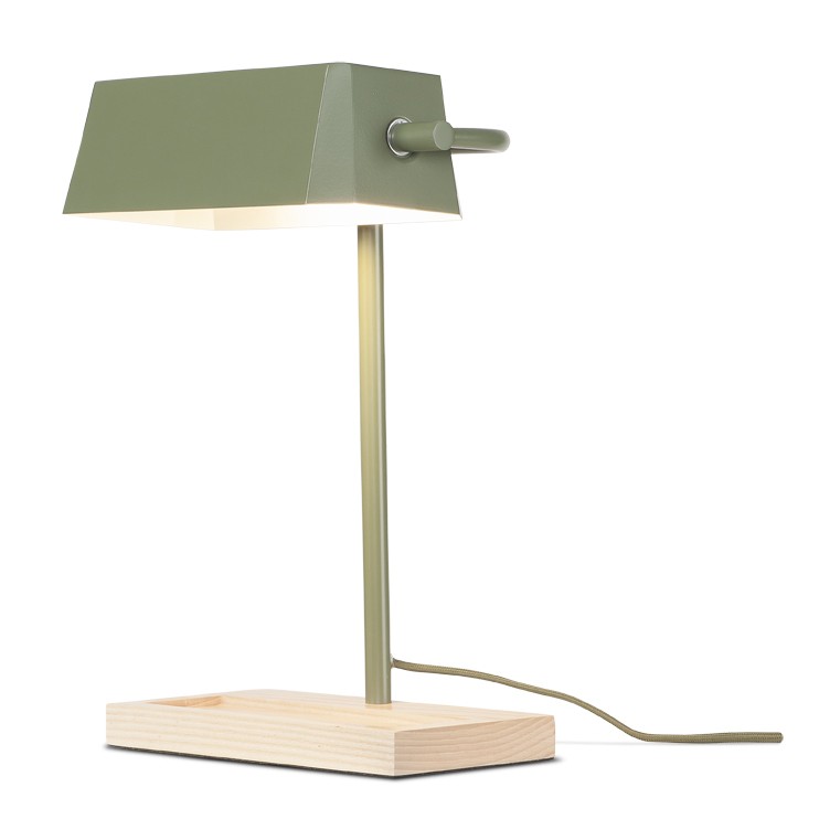 Lampa de birou din metal cu baza din lemn CAMBRIDGE verde CAMBRIDGE/T/OG, Promotii lustre, reduceri⭐ corpuri de iluminat, mobila si decoratiuni de interior si exterior.⭕Oferte Pret redus online ➽ www.evalight.ro❗ a