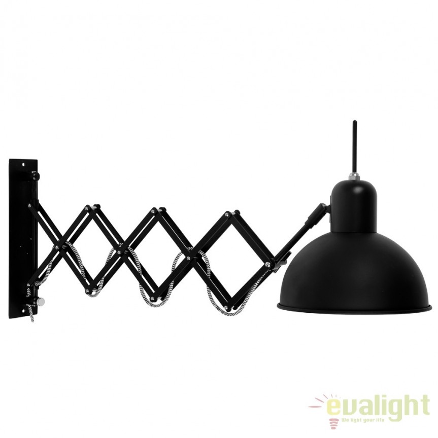 Aplica moderna cu brat extensibil ABERDEEN negru ABERDEEN/W/B, Candelabre si Lustre moderne elegante⭐ modele clasice de lux pentru living, bucatarie si dormitor.✅ DeSiGn actual Top 2020!❤️Promotii lampi❗ ➽ www.evalight.ro. Oferte corpuri de iluminat suspendate pt camere de interior (înalte), suspensii (lungi) de tip lustre si candelabre, pendule decorative stil modern, clasic, rustic, baroc, scandinav, retro sau vintage, aplicate pe perete sau de tavan, cu cristale, abajur din material textil, lemn, metal, sticla, bec Edison sau LED, ieftine de calitate deosebita la cel mai bun pret. a