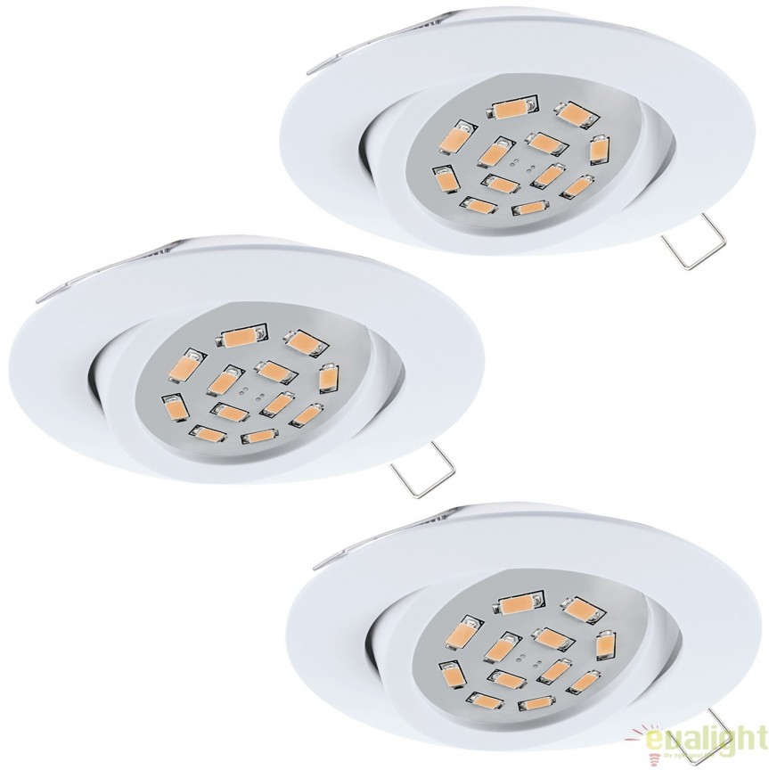 Set 3 spoturi incastrabile, directionabile cu iluminat GU10-LED, alb, diametru 8cm, TEDO 31683 EL, Promotii lustre, reduceri⭐ corpuri de iluminat, mobila si decoratiuni de interior si exterior.⭕Oferte Pret redus online ➽ www.evalight.ro❗ a