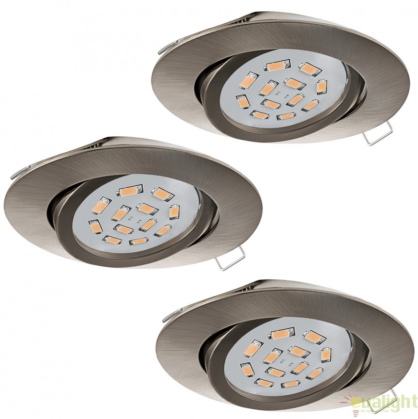 Set 3 spoturi incastrabile, directionabile cu iluminat GU10-LED, nickel, diametru 8cm, TEDO 1 31689 EL, Promotii lustre, reduceri⭐ corpuri de iluminat, mobila si decoratiuni de interior si exterior.⭕Oferte Pret redus online ➽ www.evalight.ro❗ a