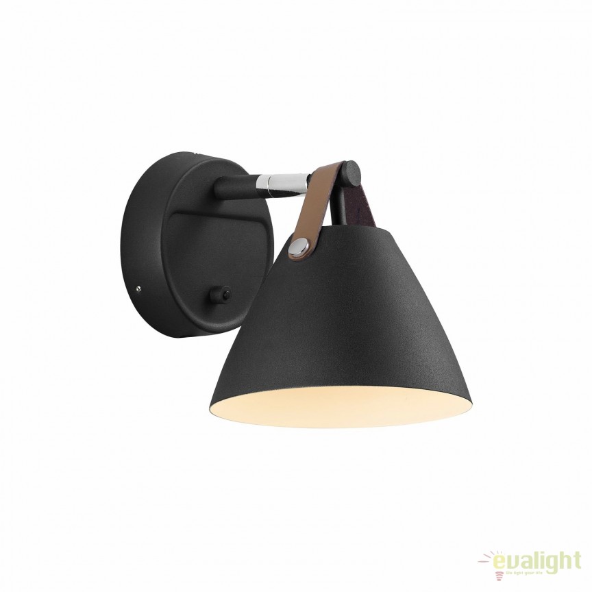 Aplica de perete design nordic STRAP 15 neagra 84291003 DFTP, Promotii lustre, reduceri⭐ corpuri de iluminat, mobila si decoratiuni de interior si exterior.⭕Oferte Pret redus online ➽ www.evalight.ro❗ a