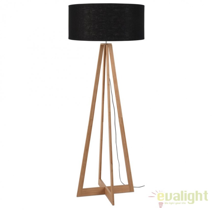 Lampadar realizat din materiale naturale, durabile si ecologice, EVEREST/F negru, Candelabre si Lustre moderne elegante⭐ modele clasice de lux pentru living, bucatarie si dormitor.✅ DeSiGn actual Top 2020!❤️Promotii lampi❗ ➽ www.evalight.ro. Oferte corpuri de iluminat suspendate pt camere de interior (înalte), suspensii (lungi) de tip lustre si candelabre, pendule decorative stil modern, clasic, rustic, baroc, scandinav, retro sau vintage, aplicate pe perete sau de tavan, cu cristale, abajur din material textil, lemn, metal, sticla, bec Edison sau LED, ieftine de calitate deosebita la cel mai bun pret. a