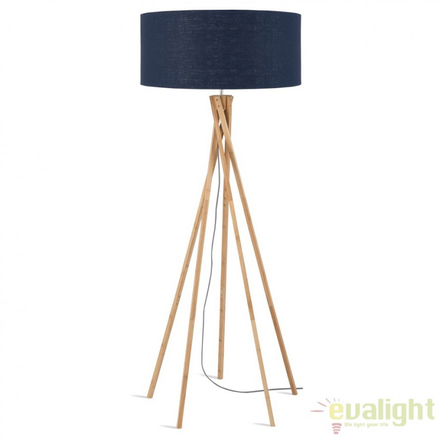 Lampadar realizat din materiale naturale, durabile si ecologice, KILIMANJARO/F albastru, Candelabre si Lustre moderne elegante⭐ modele clasice de lux pentru living, bucatarie si dormitor.✅ DeSiGn actual Top 2020!❤️Promotii lampi❗ ➽ www.evalight.ro. Oferte corpuri de iluminat suspendate pt camere de interior (înalte), suspensii (lungi) de tip lustre si candelabre, pendule decorative stil modern, clasic, rustic, baroc, scandinav, retro sau vintage, aplicate pe perete sau de tavan, cu cristale, abajur din material textil, lemn, metal, sticla, bec Edison sau LED, ieftine de calitate deosebita la cel mai bun pret. a