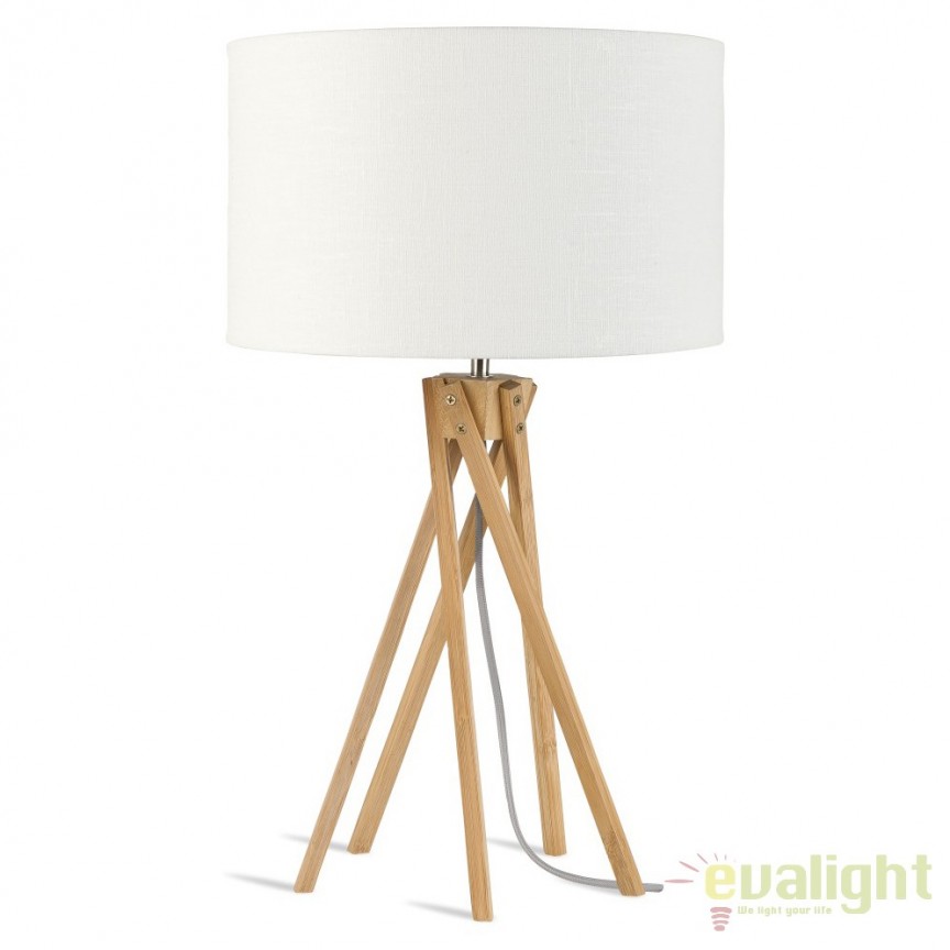 Lampa de masa realizata din materiale naturale, durabile si ecologice, KILIMANJARO/T alb, Candelabre si Lustre moderne elegante⭐ modele clasice de lux pentru living, bucatarie si dormitor.✅ DeSiGn actual Top 2020!❤️Promotii lampi❗ ➽ www.evalight.ro. Oferte corpuri de iluminat suspendate pt camere de interior (înalte), suspensii (lungi) de tip lustre si candelabre, pendule decorative stil modern, clasic, rustic, baroc, scandinav, retro sau vintage, aplicate pe perete sau de tavan, cu cristale, abajur din material textil, lemn, metal, sticla, bec Edison sau LED, ieftine de calitate deosebita la cel mai bun pret. a