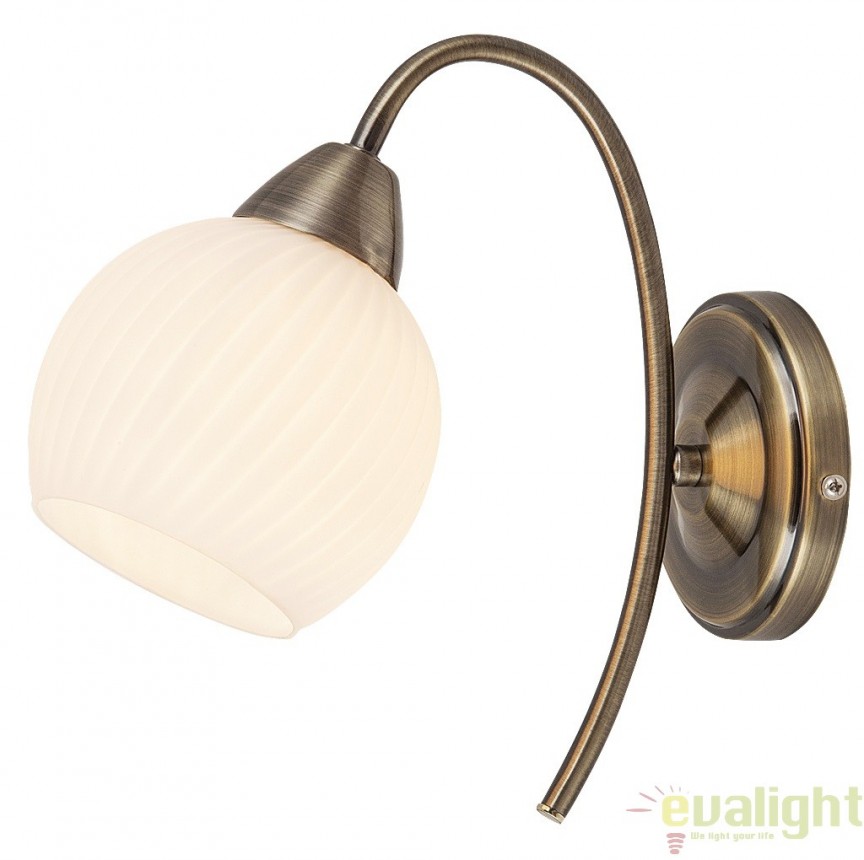 Aplica de perete design Clasic, finisaj bronz antic, Evangeline 7118 RX, Corpuri de iluminat clasice⭐ modele lustre interior pentru living, dormitor, bucatarie, baie, hol.✅DeSiGn decorativ unic!❤️Promotii lampi❗ ➽www.evalight.ro. Alege Corpuri de iluminat interior elegante in stil clasic, suspendate sau aplicate de tavan si perete, decorate traditional, industrial, retro sau vintage, pt casa, ieftine si de lux, calitate deosebita la cel mai bun pret. 
 a