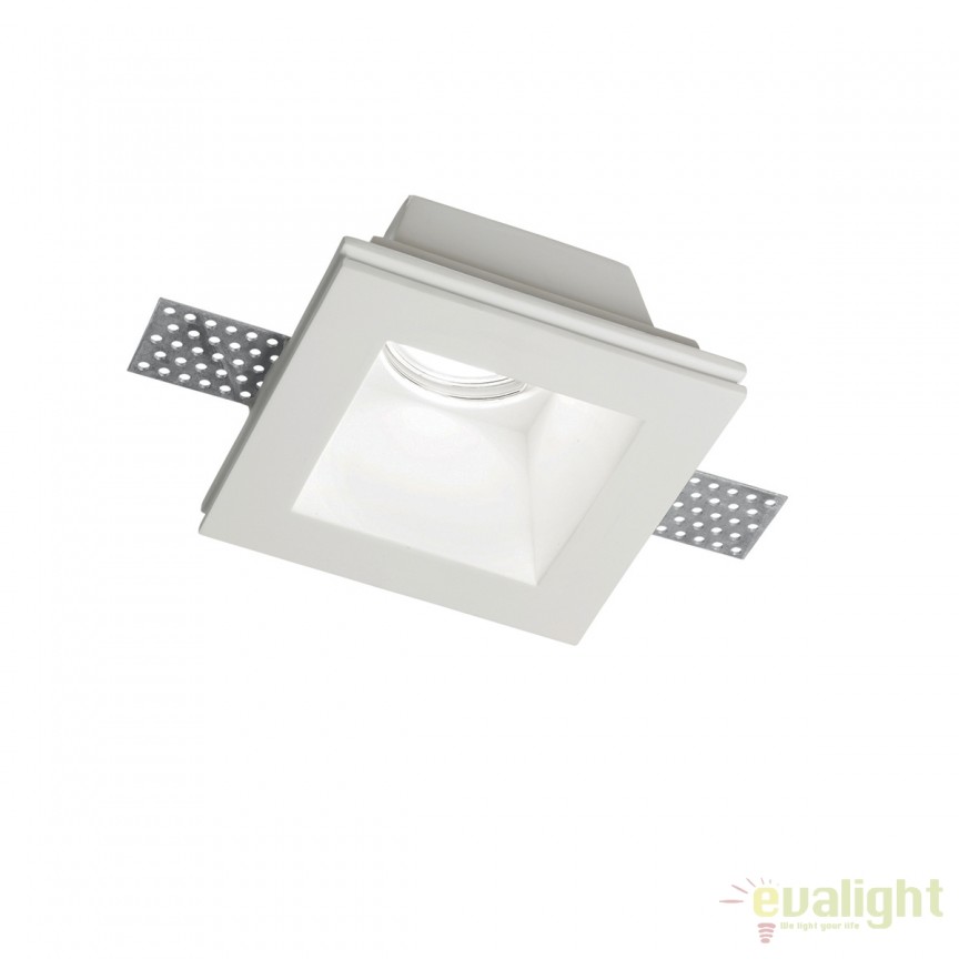 Spot incastrabil din gips alb, SAMBA FI1 SQUARE 139029, Candelabre si Lustre moderne elegante⭐ modele clasice de lux pentru living, bucatarie si dormitor.✅ DeSiGn actual Top 2020!❤️Promotii lampi❗ ➽ www.evalight.ro. Oferte corpuri de iluminat suspendate pt camere de interior (înalte), suspensii (lungi) de tip lustre si candelabre, pendule decorative stil modern, clasic, rustic, baroc, scandinav, retro sau vintage, aplicate pe perete sau de tavan, cu cristale, abajur din material textil, lemn, metal, sticla, bec Edison sau LED, ieftine de calitate deosebita la cel mai bun pret. a