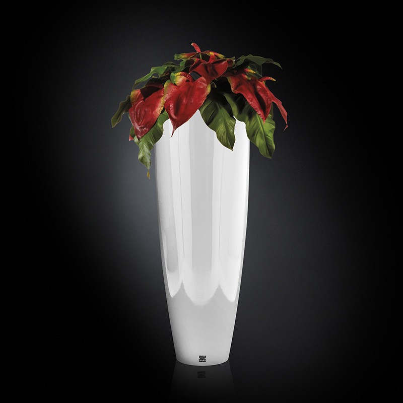 Aranjament floral MIAMI IN SHINY VASE, alb 135cm 1141238.95, Aranjamente florale de lux, plante decorative & flori artificiale in ghiveci⭐ modele design modern ornamental natural pentru decor casa❗ ➽ www.evalight.ro. a