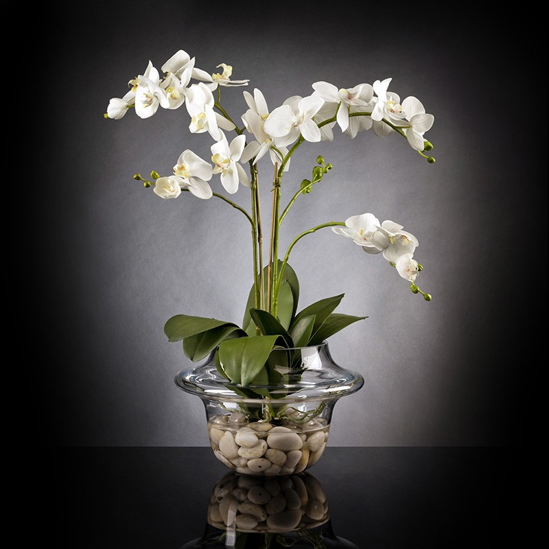 Aranjament floral LIGHT ATOLLO 2 PHALENOPSIS MEDIUM 1141374.95, Aranjamente florale de lux, plante decorative & flori artificiale in ghiveci⭐ modele design modern ornamental natural pentru decor casa❗ ➽ www.evalight.ro. a