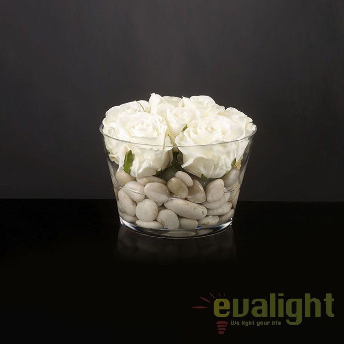 Aranjament floral decor festiv design LUX, ROMANTIC ROSE MEDIUM 1141055.93, Aranjamente florale de lux, plante decorative & flori artificiale in ghiveci⭐ modele design modern ornamental natural pentru decor casa❗ ➽ www.evalight.ro. a