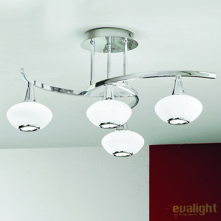 Lustra aplicata moderna Lia DLU 1695/3+1 chrom OR, Lustre aplicate, moderne⭐ modele elegante pentru living, dormitor, bucatarie sau hol.✅DeSiGn decorativ unic!❤️Promotii lampi❗ ➽www.evalight.ro. Alege corpuri de iluminat interior de tip plafoniera si lustre aplicate de tavan, ieftine de de lux, calitate deosebita la cel mai bun pret. a