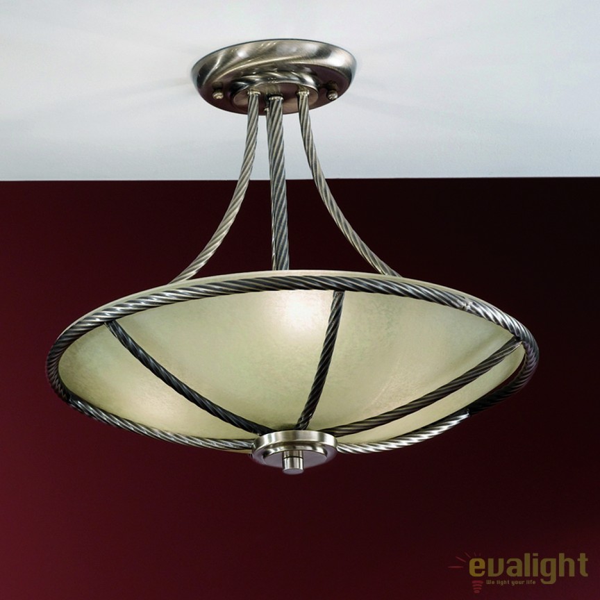 Lustra aplicata stil clasic diam.42cm Mauro DL 7-568/3 Patina OR, Lustre/Plafoniere clasice, tavan⭐modele elegante de lux pentru dormitor living, hol.✅DeSiGn decorativ unic!❤️Promotii lampi❗ ➽www.evalight.ro. Alege oferte la corpuri de iluminat interior stil clasic pt perete si tavane joase, decor cristal, bec LED sau vintage, ieftine de calitate deosebita la cel mai bun pret. a