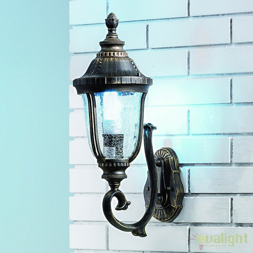 Aplica perete iluminat exterior IP23 August AL 11-1120/1 Patina/aufw OR, Aplice de exterior clasice, rustice, traditionale⭐ lampi de perete pentru iluminat exterior terasa casa.✅Design decorativ unic!❤️Promotii online❗ ➽www.evalight.ro. Alege oferte la corpuri de iluminat exterior rezistente la apa tip felinar din metal antichizat, abajur din sticla cu decor ornamental, bec LED si lumina ambientala, ieftine si de lux, calitate deosebita la cel mai bun pret. a