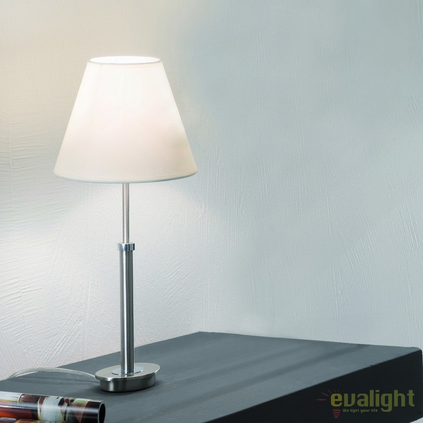 Veioza / Lampa de masa stil clasic H49cm Kara LA 4-1149/1 satin OR, Veioze clasice de masa⭐ modele elegante inalte potrivite pentru noptiere dormitor, living, birou.✅DeSiGn decorativ de lux unic!❤️Promotii lampi❗ ➽ www.evalight.ro. Alege oferte la colectile NOI de corpuri de iluminat interior tip veioze cu picior inalt pt citit cu reader LED, aspect vintage deosebit, abajur din material textil, cristal, sticla, lemn, metalic, ceramica cu flori, ieftine de calitate la cel mai bun pret. a