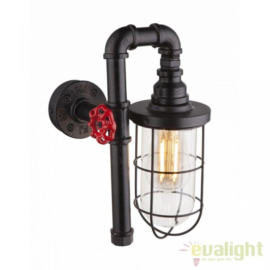 Aplica de perete design Industrial Style Bayuda I 43000W GL, Corpuri de iluminat interior, moderne⭐ modele lustre interior pentru living, dormitor, bucatarie, baie.✅DeSiGn decorativ de lux!❤️Promotii lampi❗ ➽www.evalight.ro. Alege Corpuri de iluminat interior elegante in stil modern, suspendate sau aplicate de tavan si perete, ieftine de calitate deosebita la cel mai bun pret.
 a