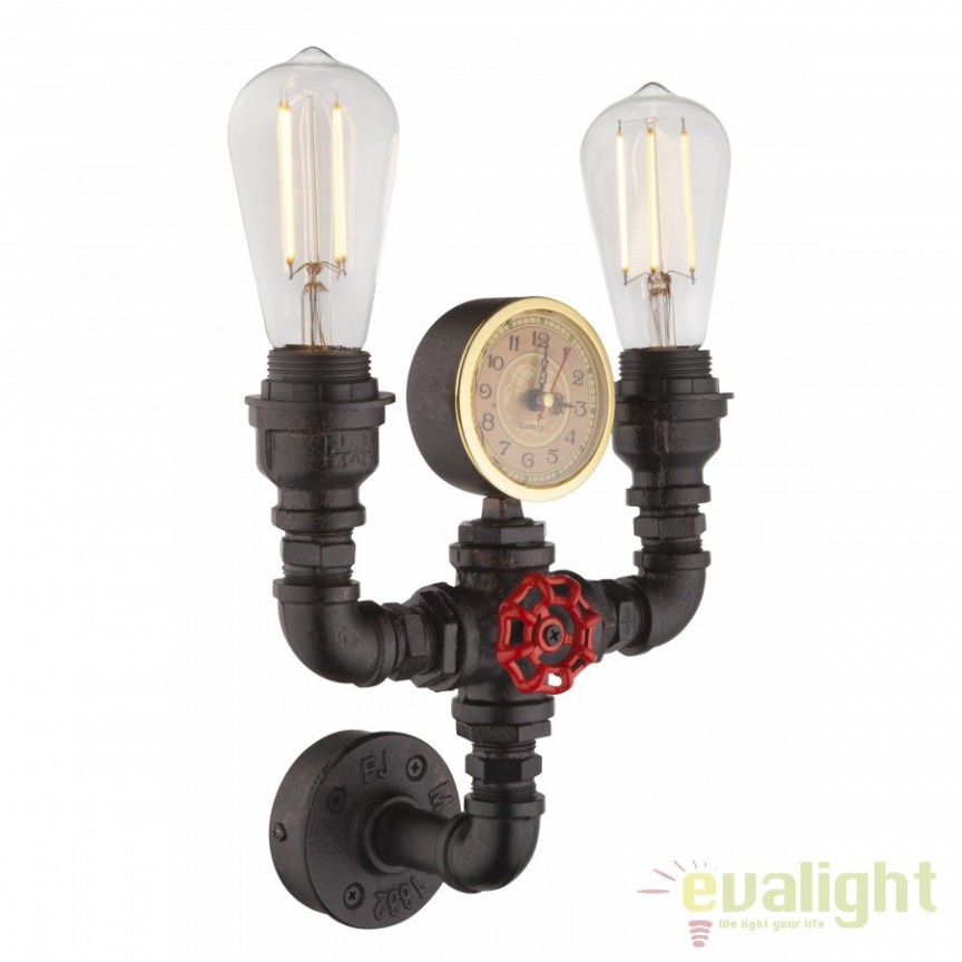 Aplica de perete cu 2 brate design Industrial Style Bayuda II 43000W2 GL, Candelabre si Lustre moderne elegante⭐ modele clasice de lux pentru living, bucatarie si dormitor.✅ DeSiGn actual Top 2020!❤️Promotii lampi❗ ➽ www.evalight.ro. Oferte corpuri de iluminat suspendate pt camere de interior (înalte), suspensii (lungi) de tip lustre si candelabre, pendule decorative stil modern, clasic, rustic, baroc, scandinav, retro sau vintage, aplicate pe perete sau de tavan, cu cristale, abajur din material textil, lemn, metal, sticla, bec Edison sau LED, ieftine de calitate deosebita la cel mai bun pret. a